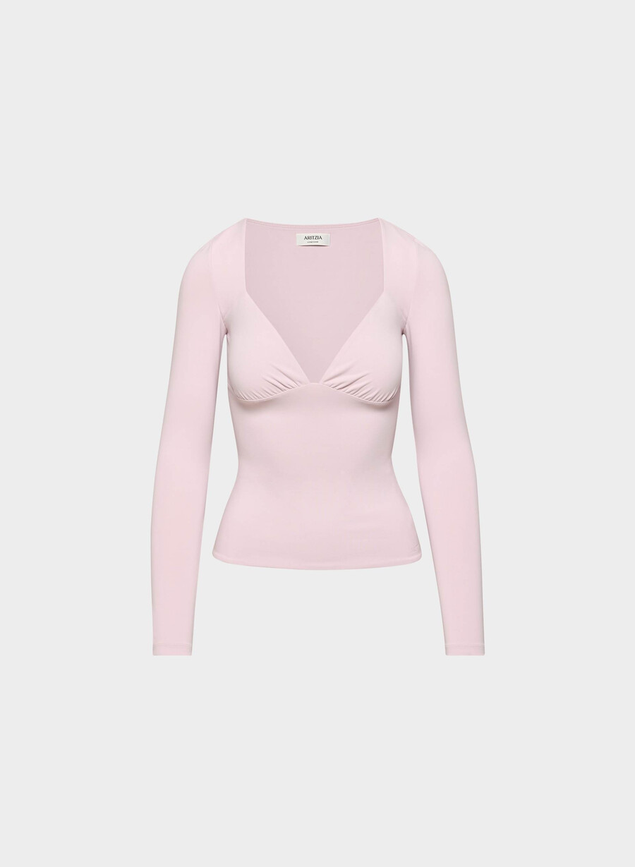 maglia a maniche lunghe contour cherish originale rosa cipria
