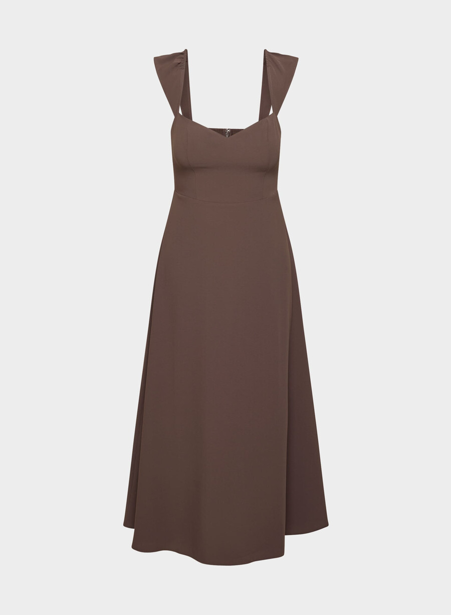 retwill voyage dress marrone polvere cacao