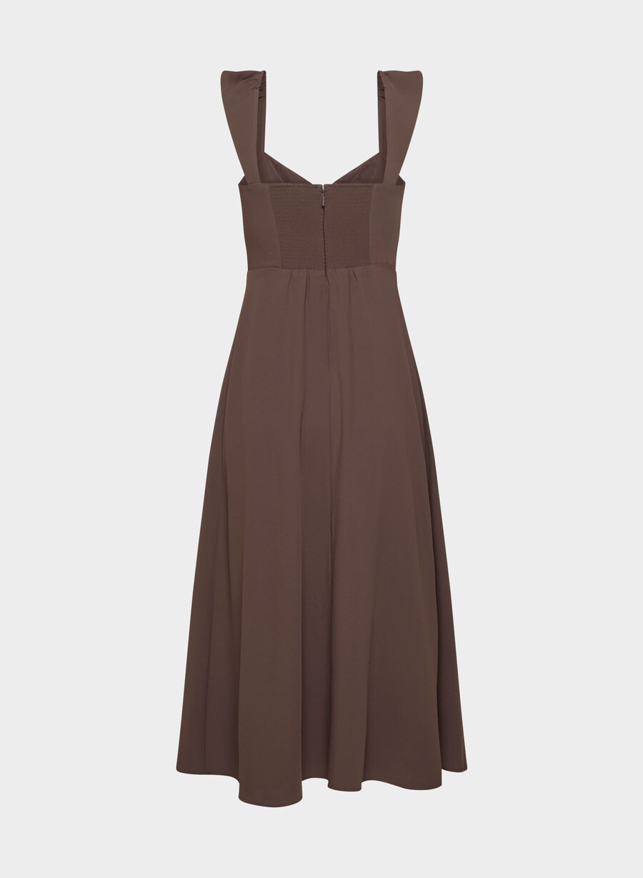 retwill voyage dress marrone polvere cacao