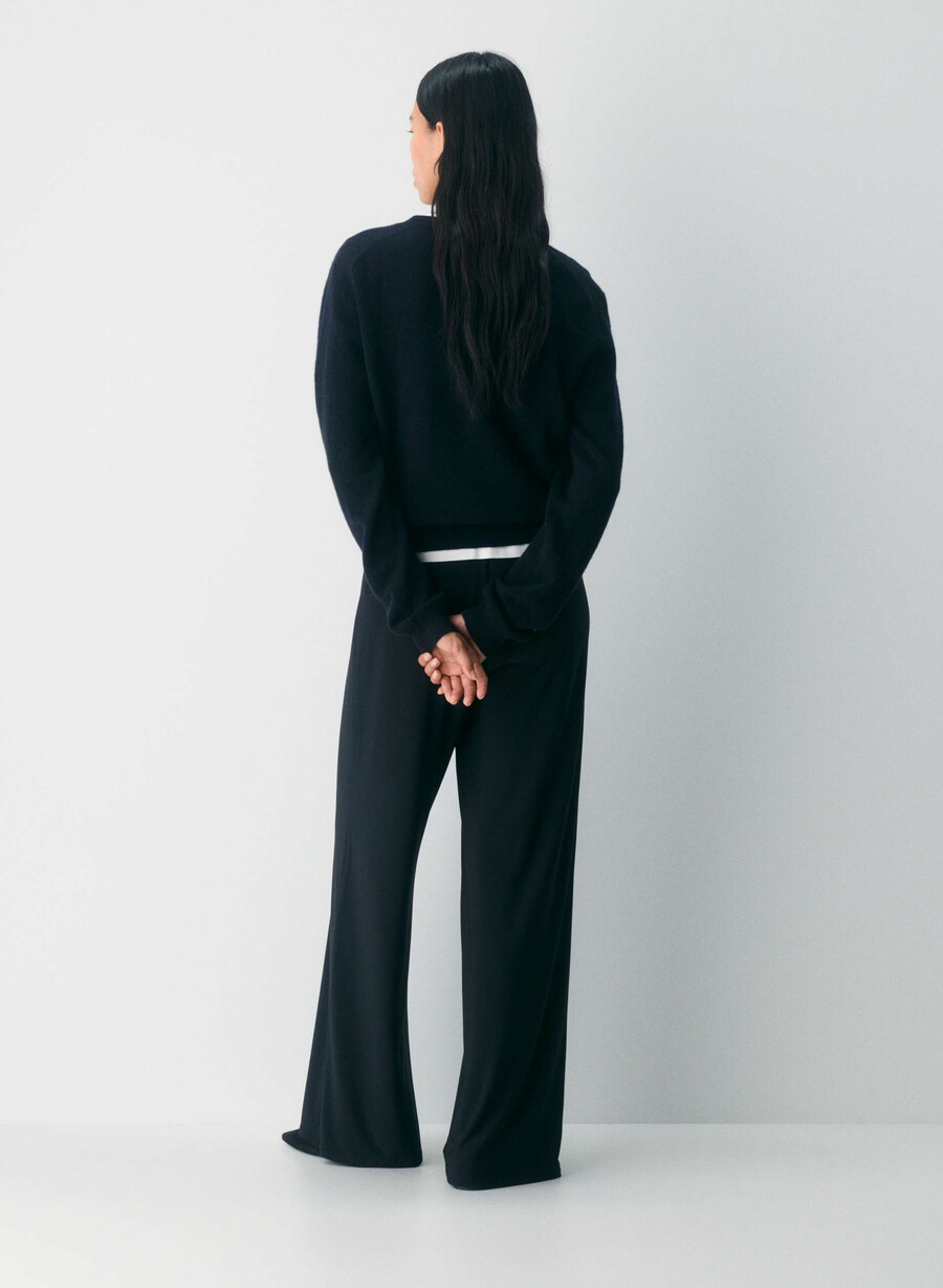 pantaloni lineari - smooth matter nero