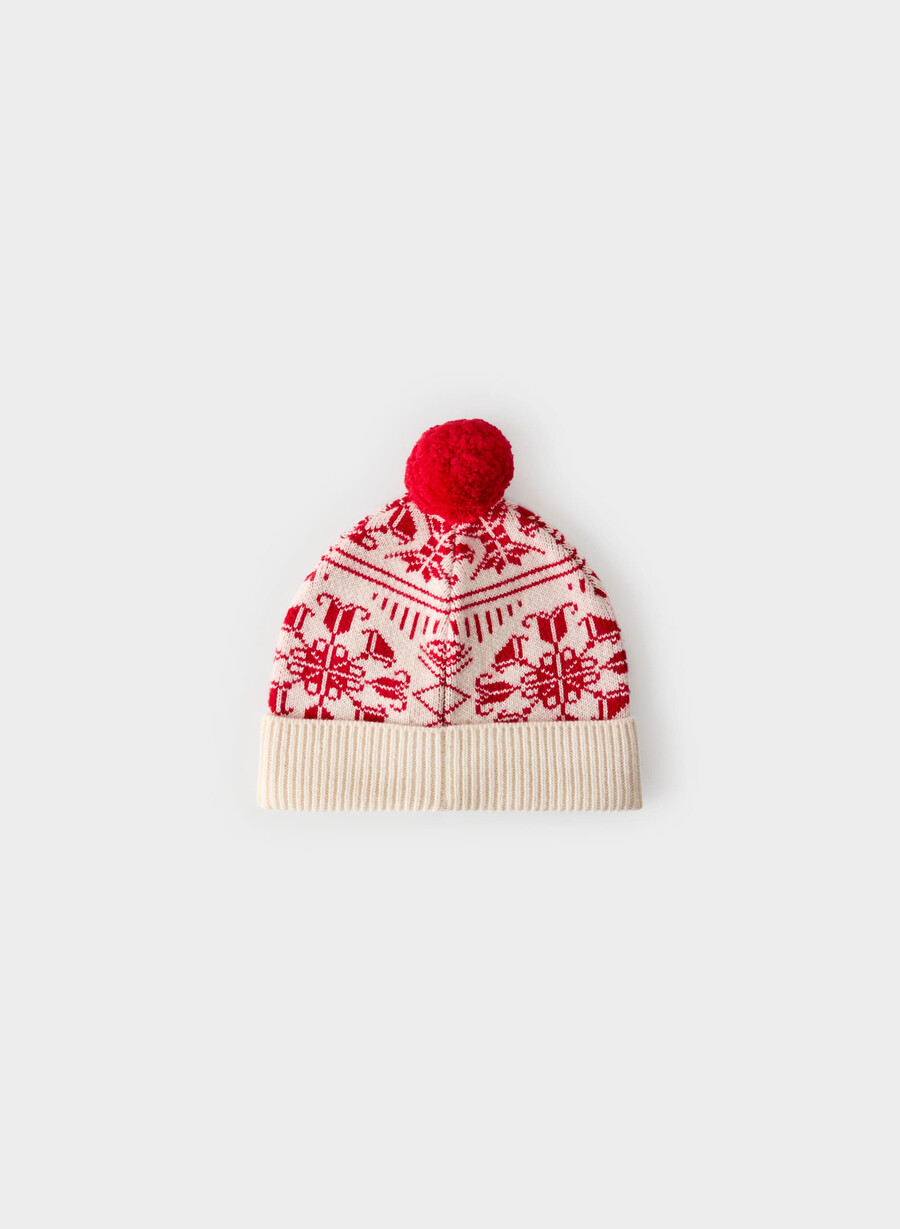 berretto in cashmere wonder wool lt birch flashing rd