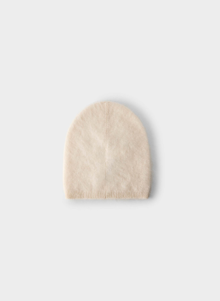 berretto alto in cashmere spazzolato betulla chiara