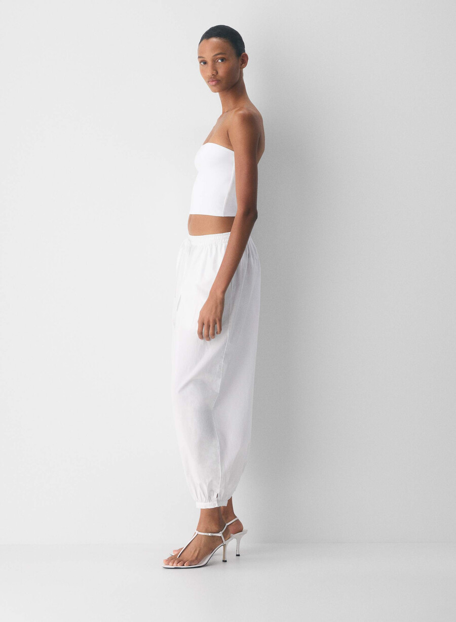 top a tubo con vita originale contour appeal bianco brillante