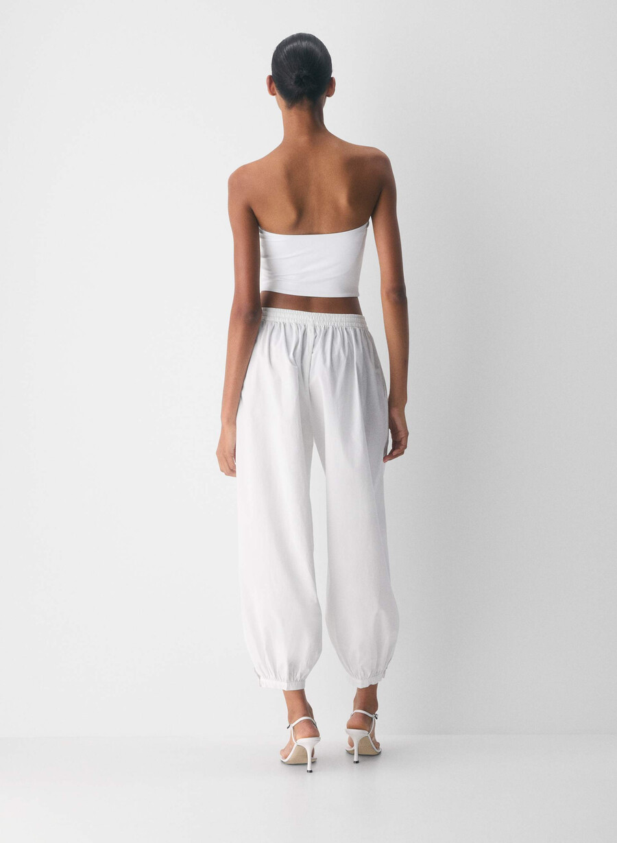 top a tubo con vita originale contour appeal bianco brillante