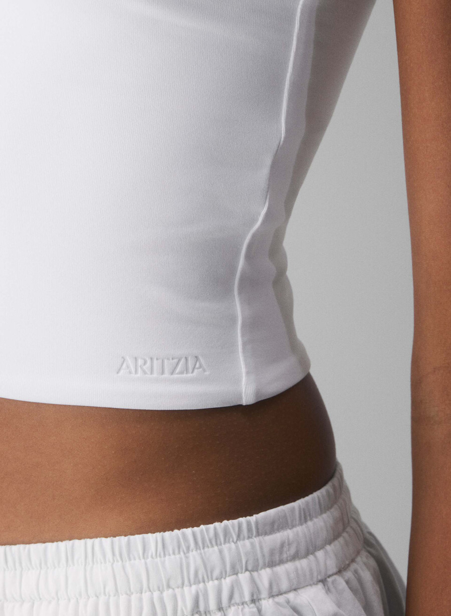 top a tubo con vita originale contour appeal bianco brillante