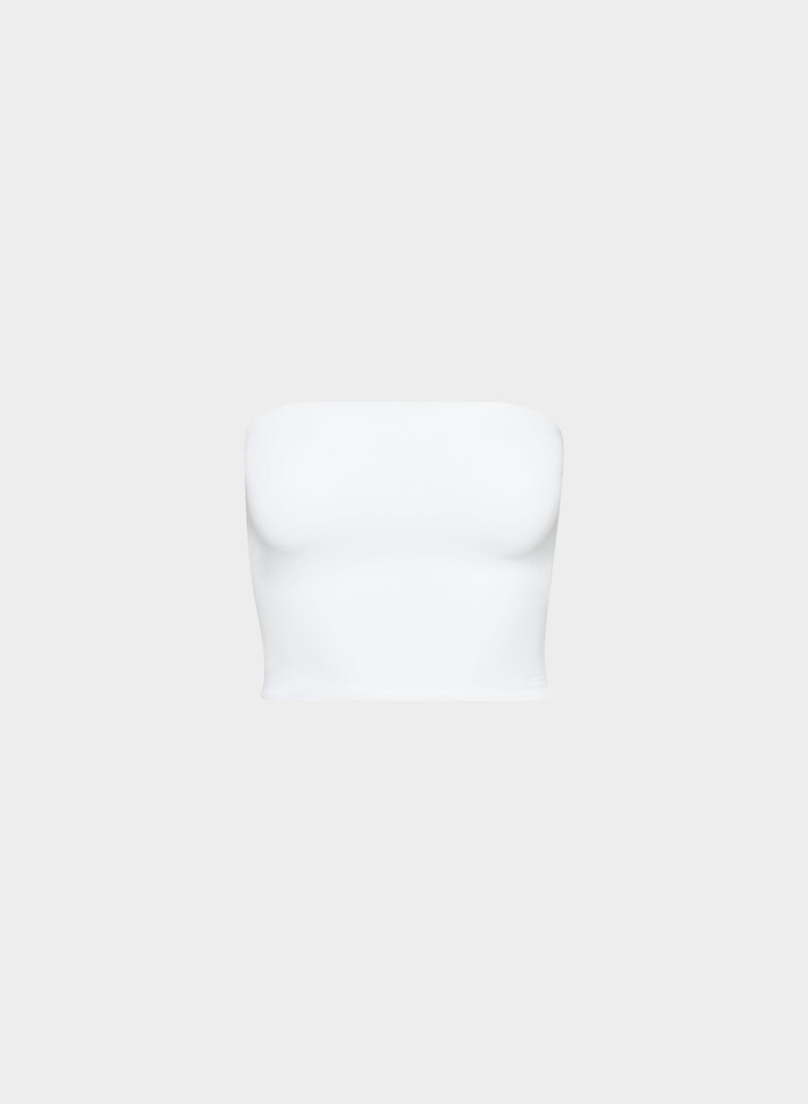 top a tubo con vita originale contour appeal bianco brillante