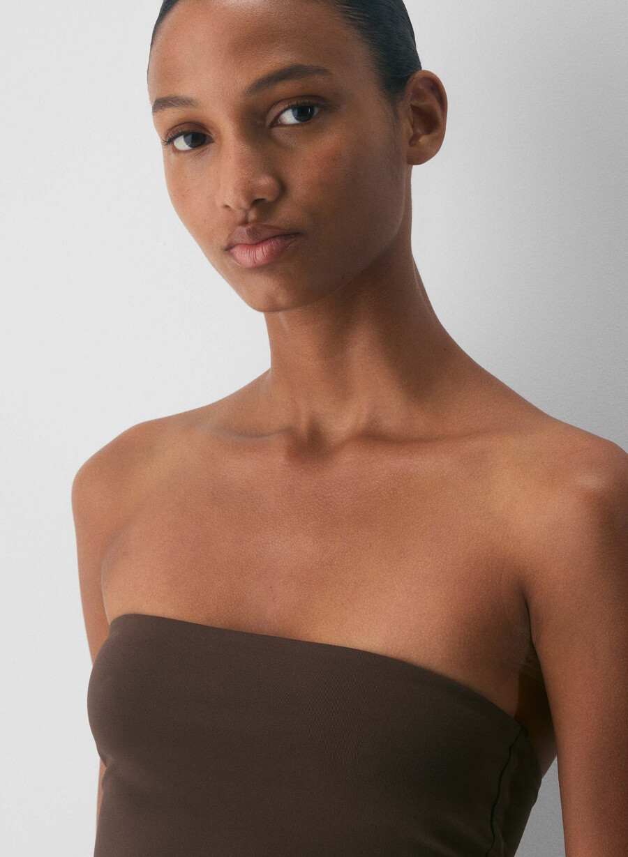 top a tubo originale contour appeal in vita marrone mocha intenso