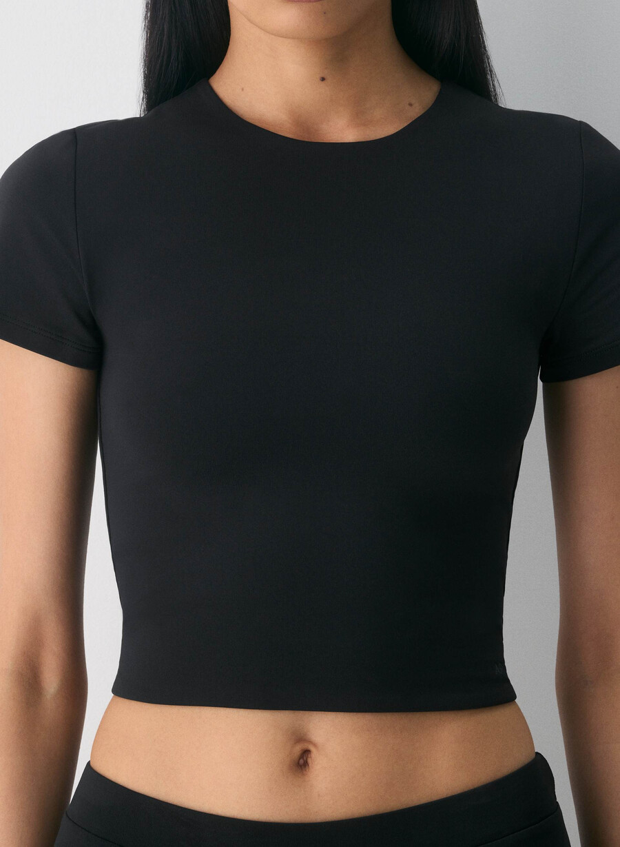 maglietta originale contour marvel crew waist nera