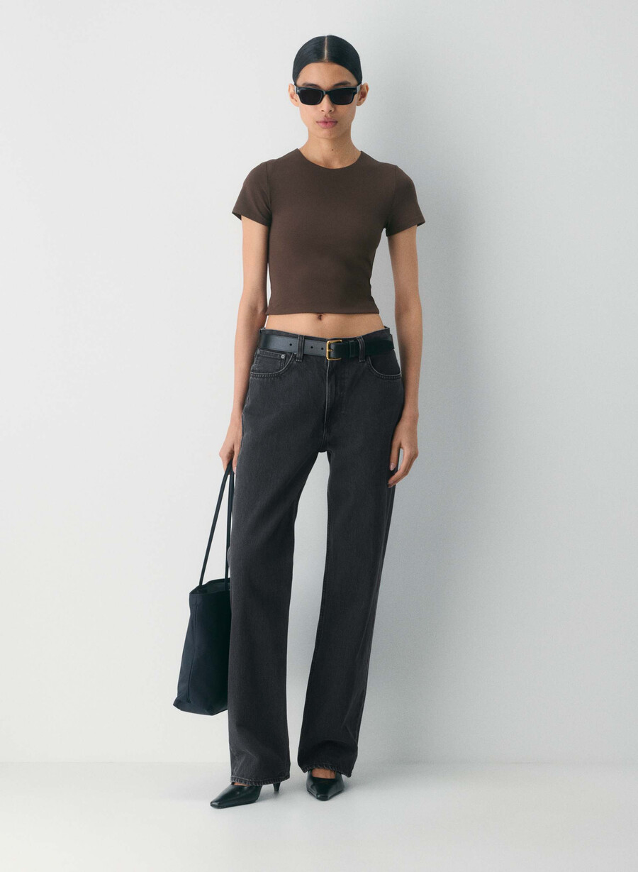 maglietta originale contour marvel crew waist rich mocha brown