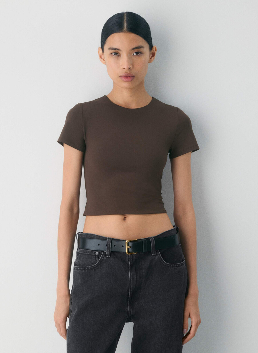maglietta originale contour marvel crew waist rich mocha brown
