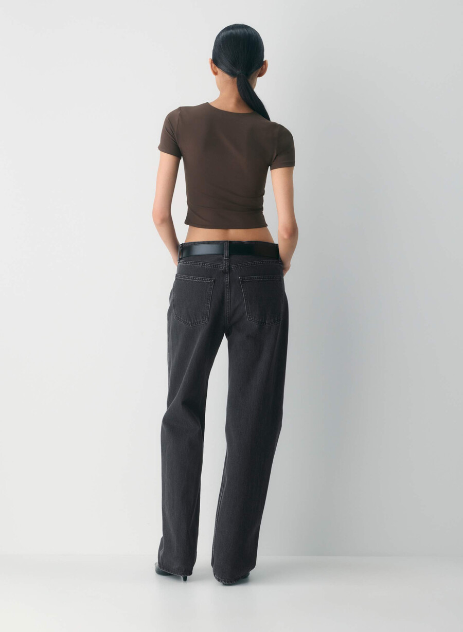 maglietta originale contour marvel crew waist rich mocha brown