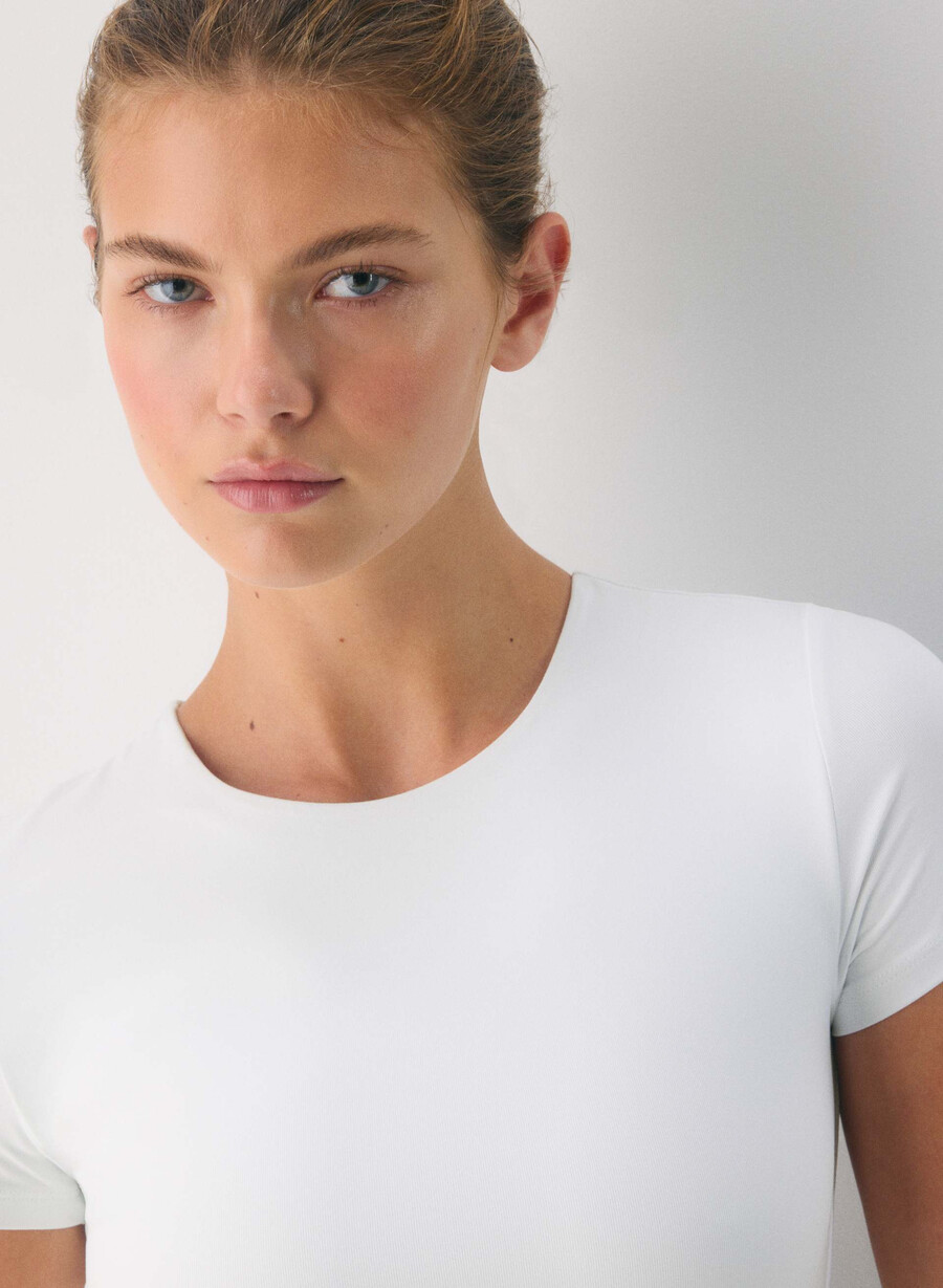 maglietta originale contour marvel crew bianco brillante