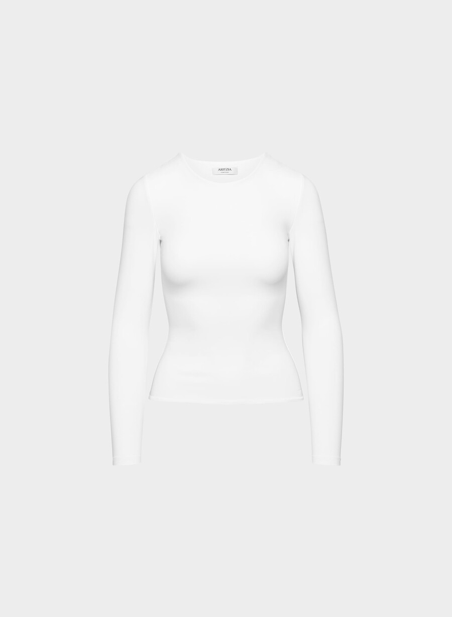 maglia a maniche lunghe original contour splendid crew bianco brillante