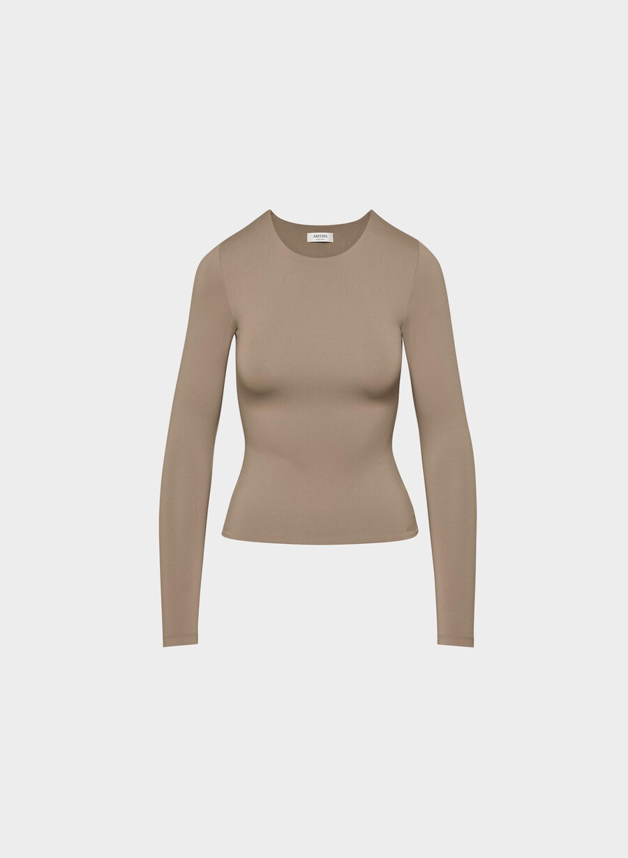 maglia a maniche lunghe original contour splendid crew folio brown
