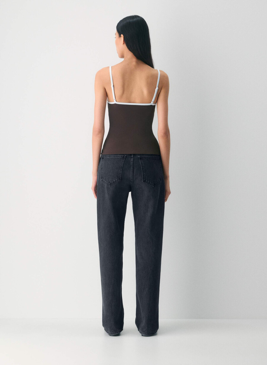 canotta original contour swoop cami ricco marrone mochabianco