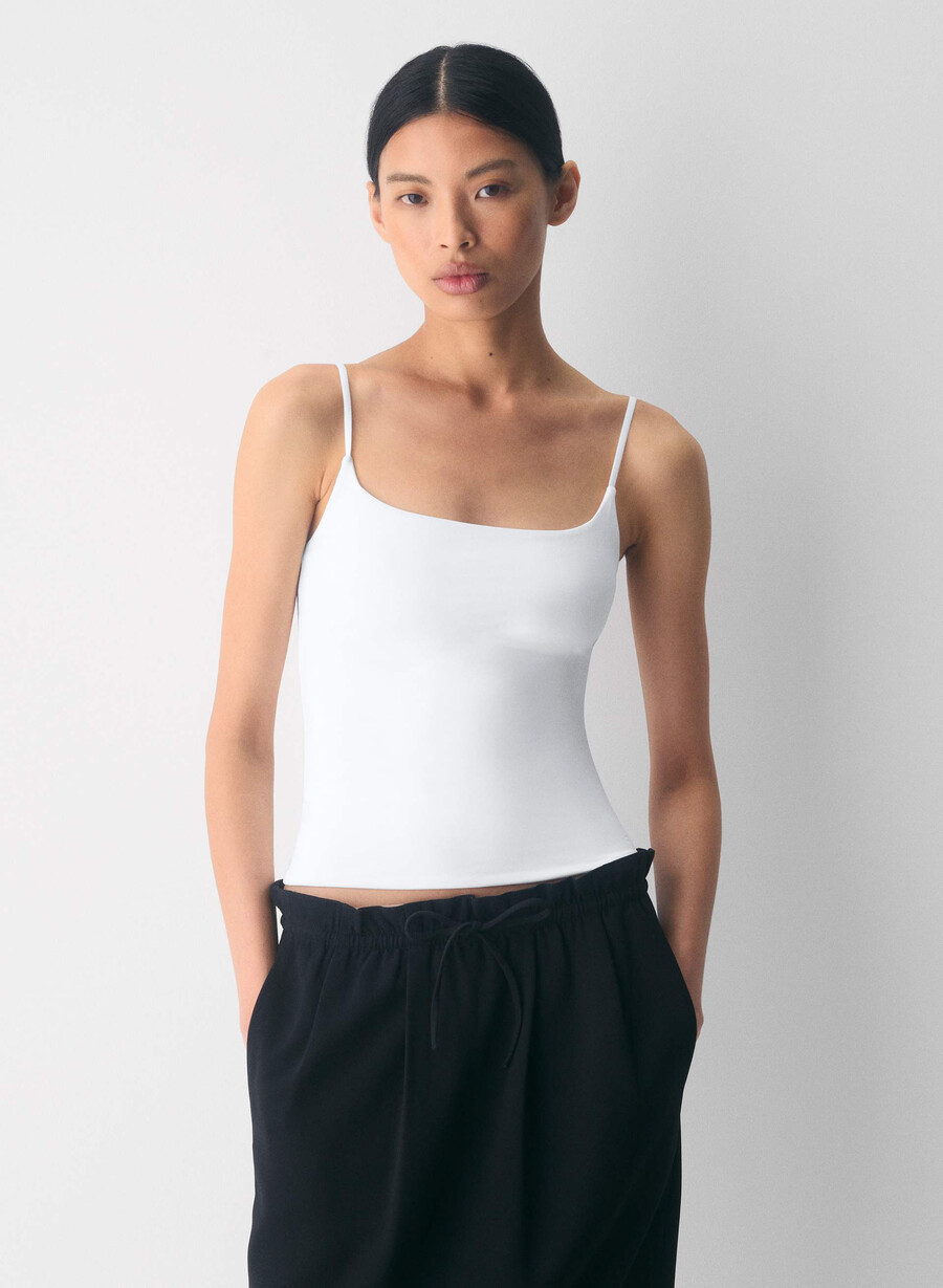 canotta original contour presence cami bianco lucido