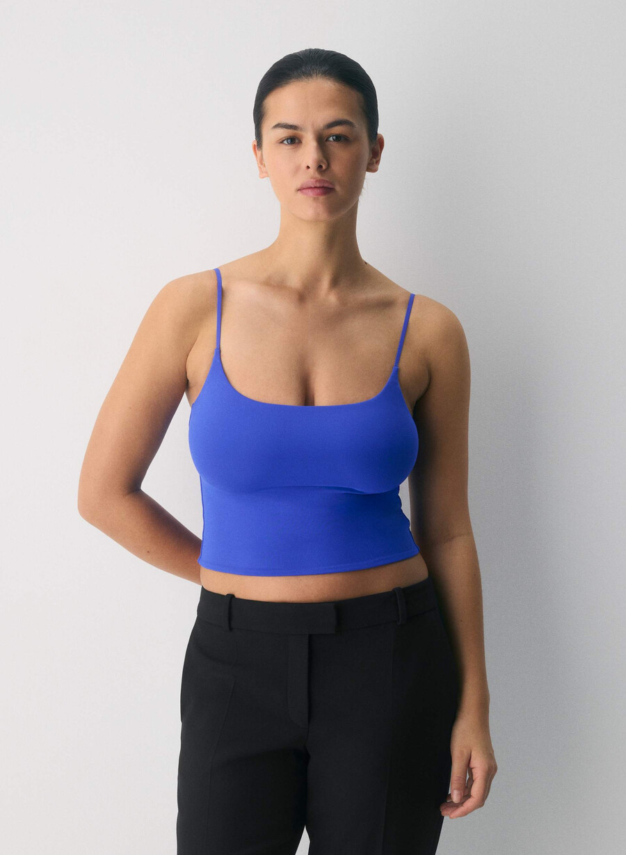 canotta con spalline sottili original contour presence waist blau