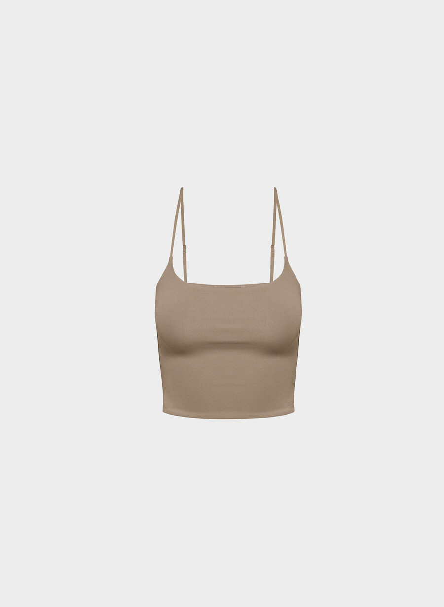 canotta con spalline sottili original contour presence waist cami folio brown