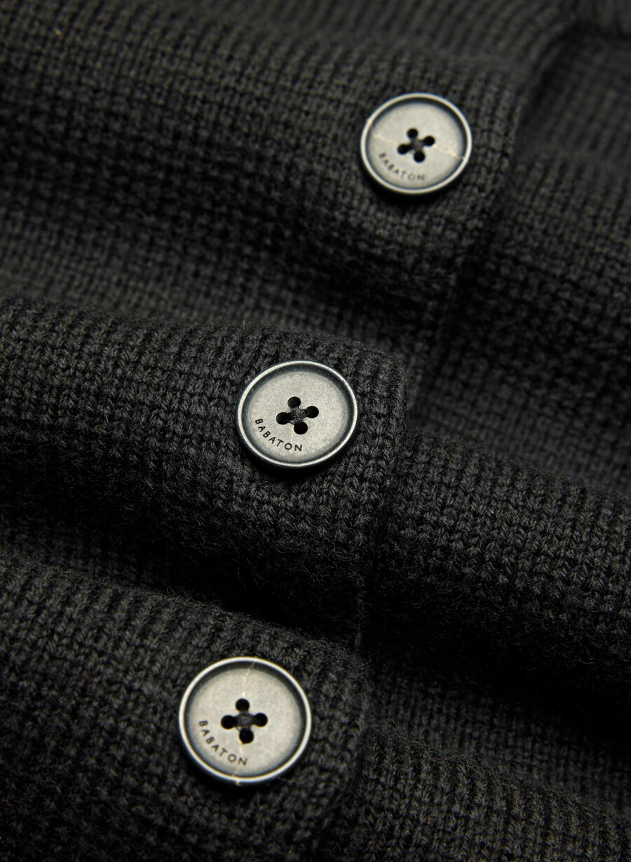 cardigan in lana merino meraki nero