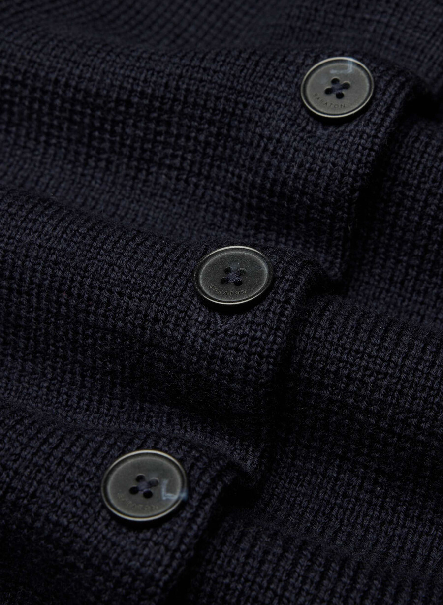 cardigan in lana merino meraki royal navy