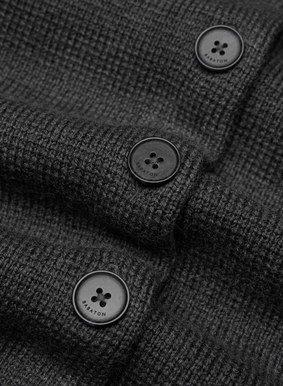 cardigan in lana merino meraki h grigio pepe