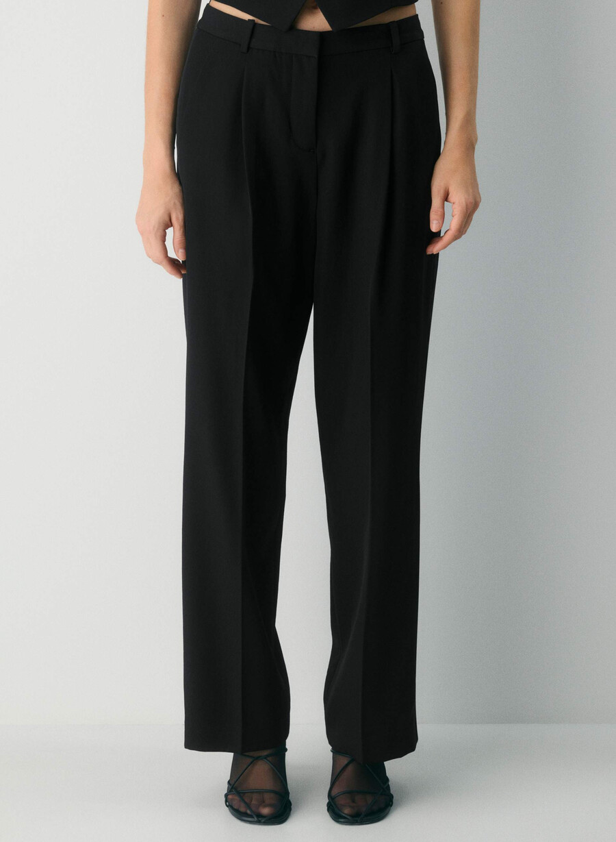 pantaloni in lana astaire neri