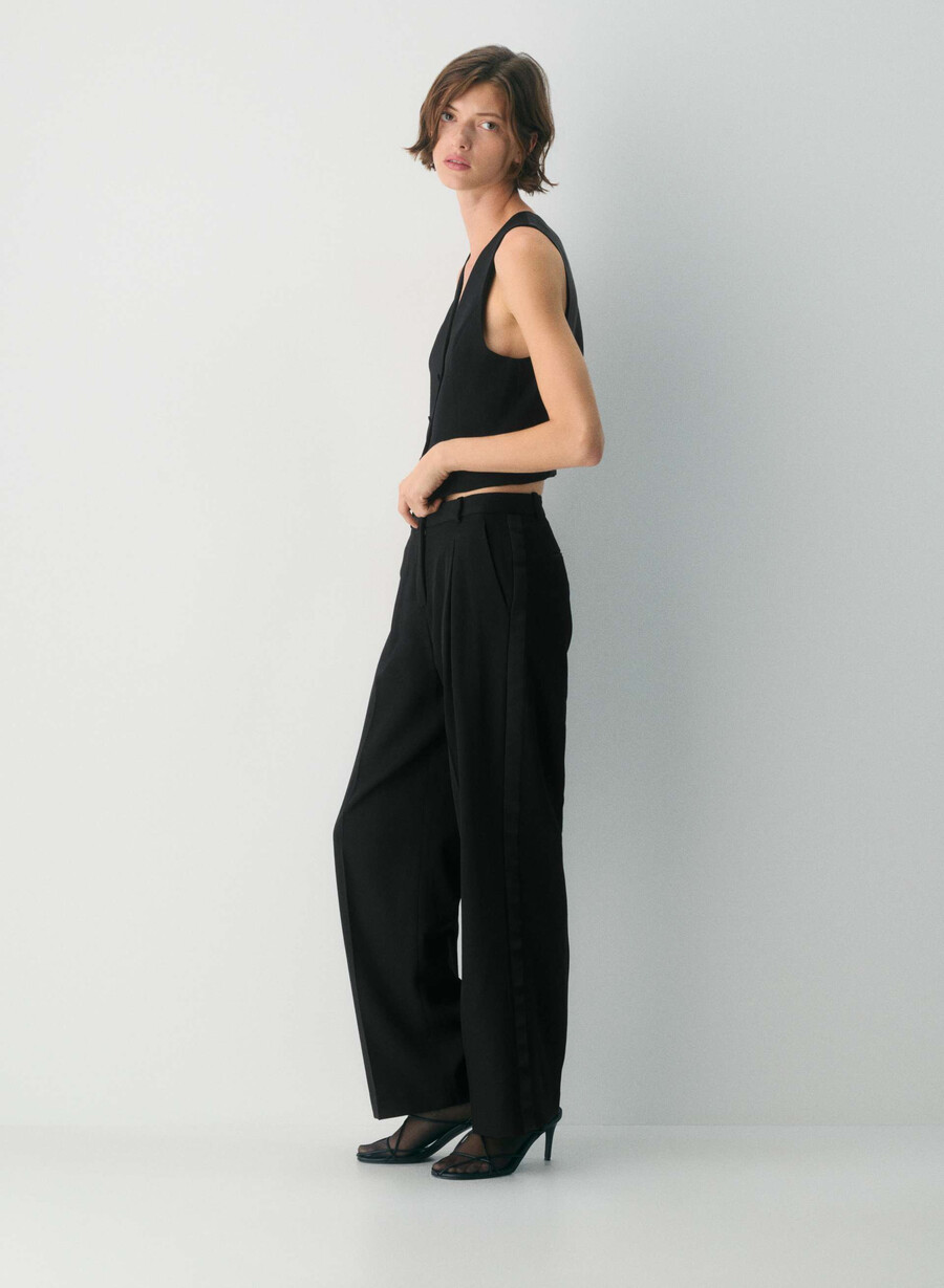pantaloni in lana astaire neri