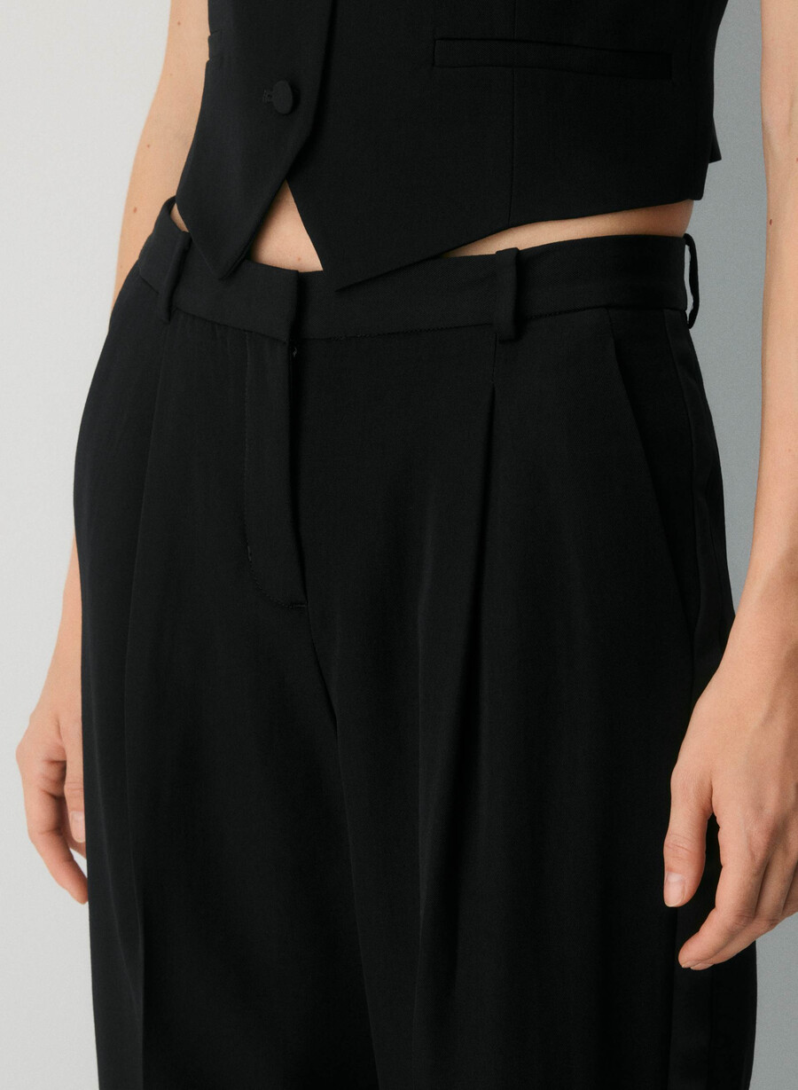 pantaloni in lana astaire neri
