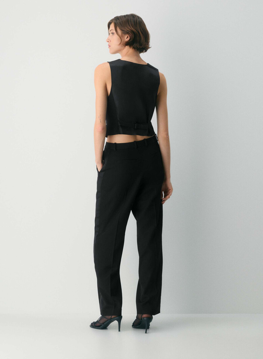 pantaloni in lana astaire neri