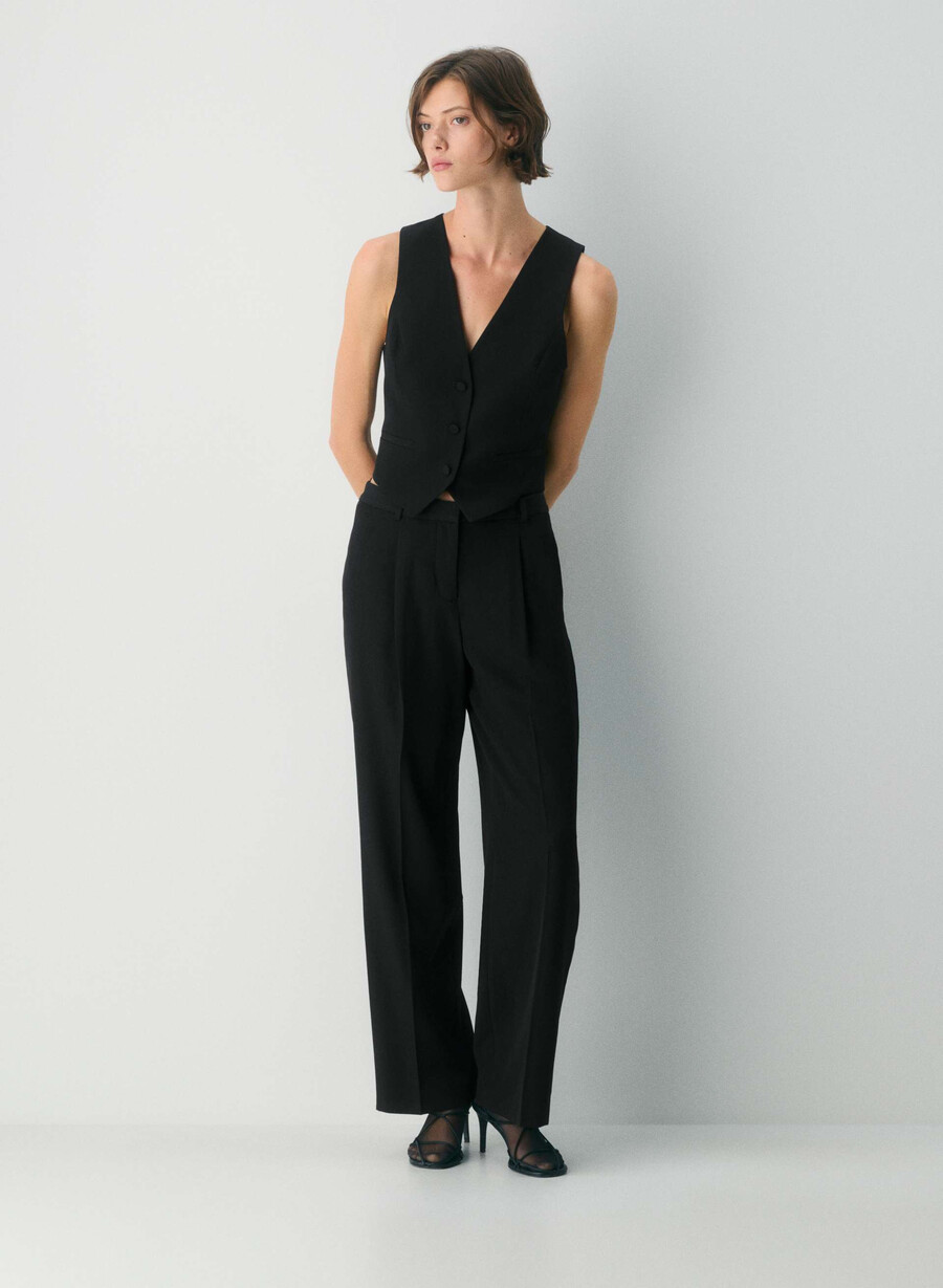 pantaloni in lana astaire neri