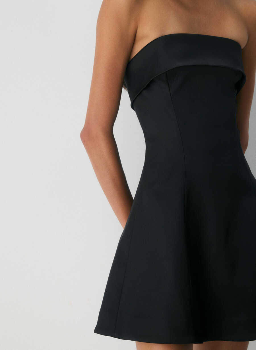 abito in raso fling nero