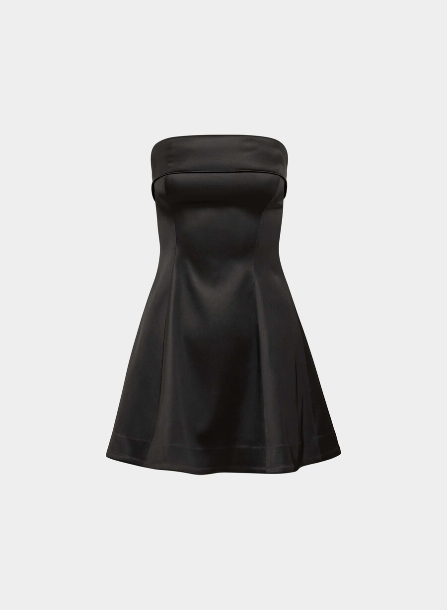 abito in raso fling nero