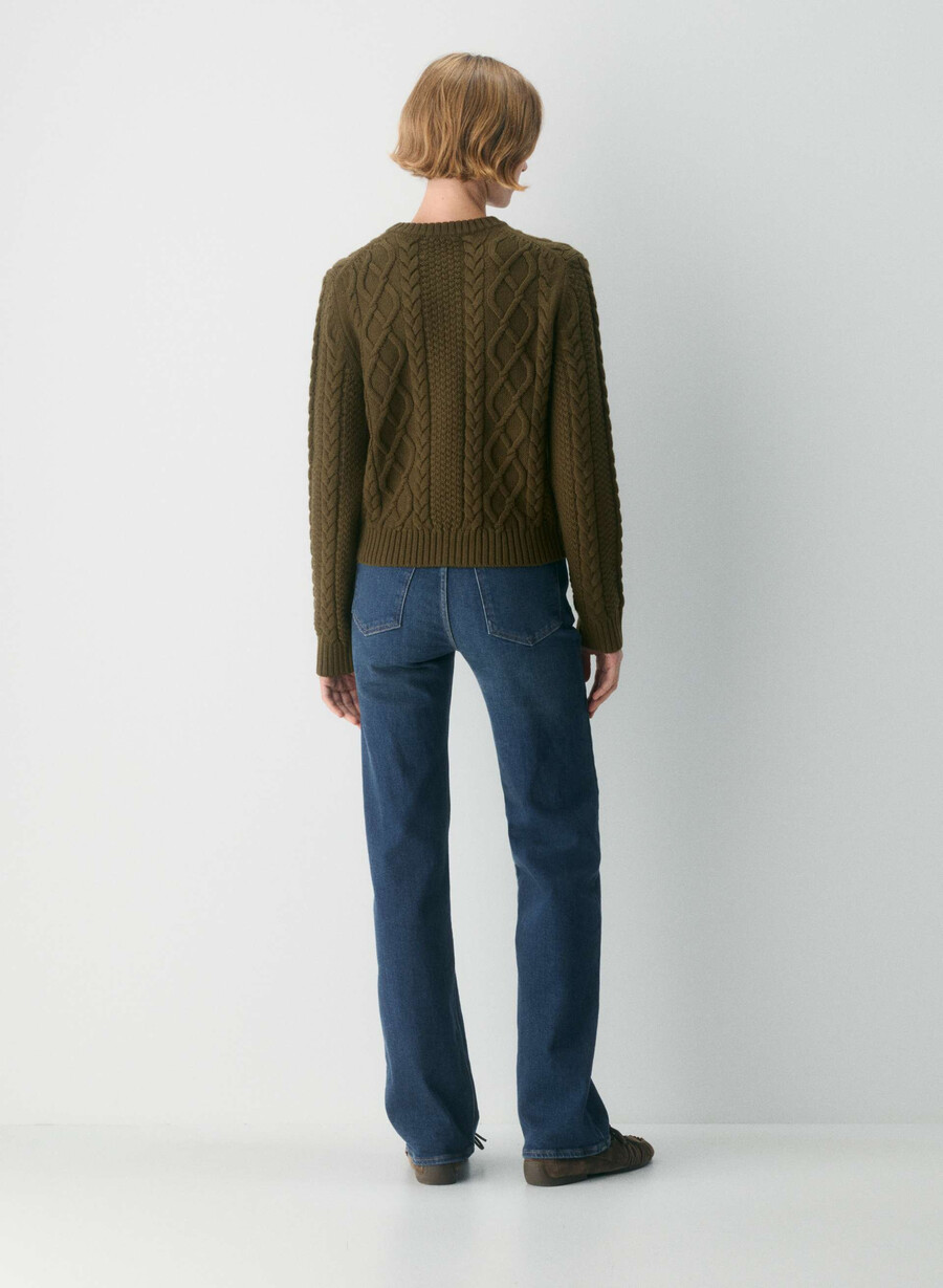 cardigan heritage knit merino wool crew hihip private green