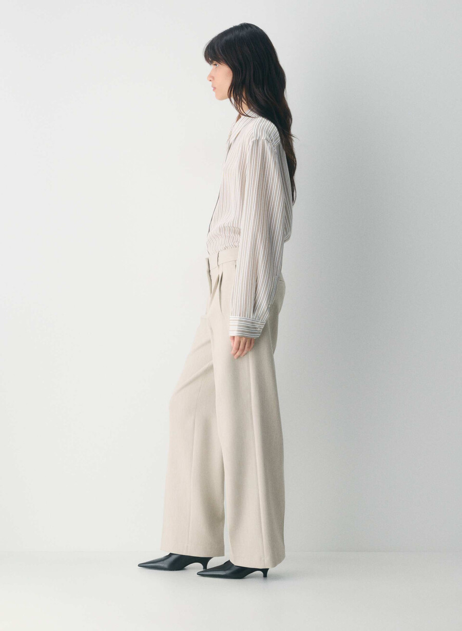 the effortless pant lo-rise - ressential heather matte pearl