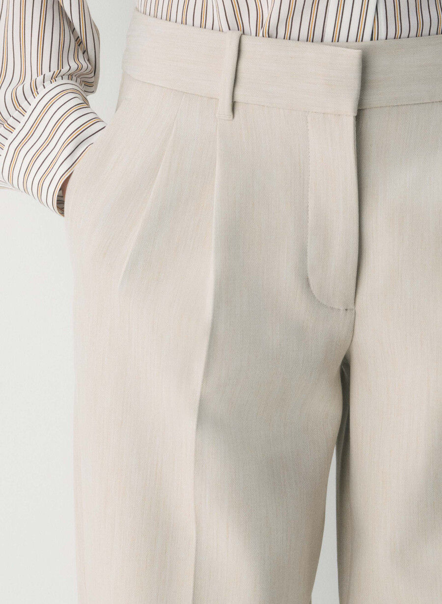 the effortless pant lo-rise - ressential heather matte pearl