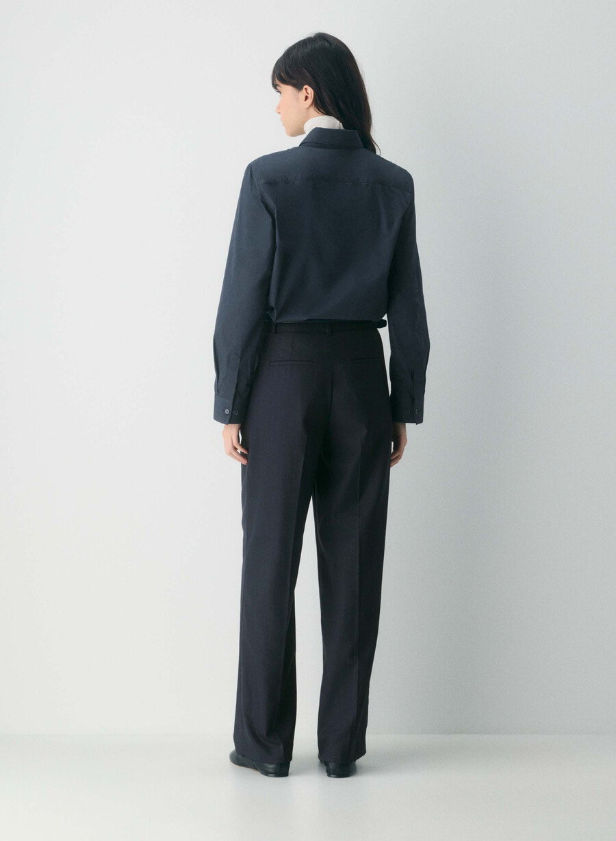 the effortless pant - refined brnt stripe dk n nv