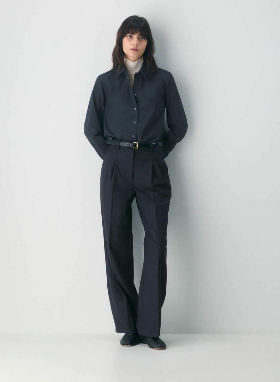 the effortless pant - refined brnt stripe dk n nv