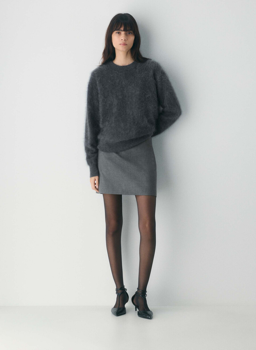 minigonna classica - refined heather charcoal