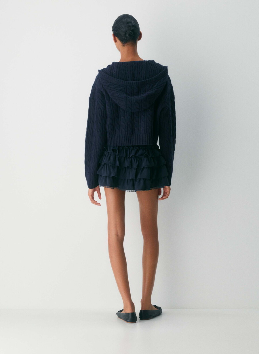 felpa con cappuccio octavia zip admiral