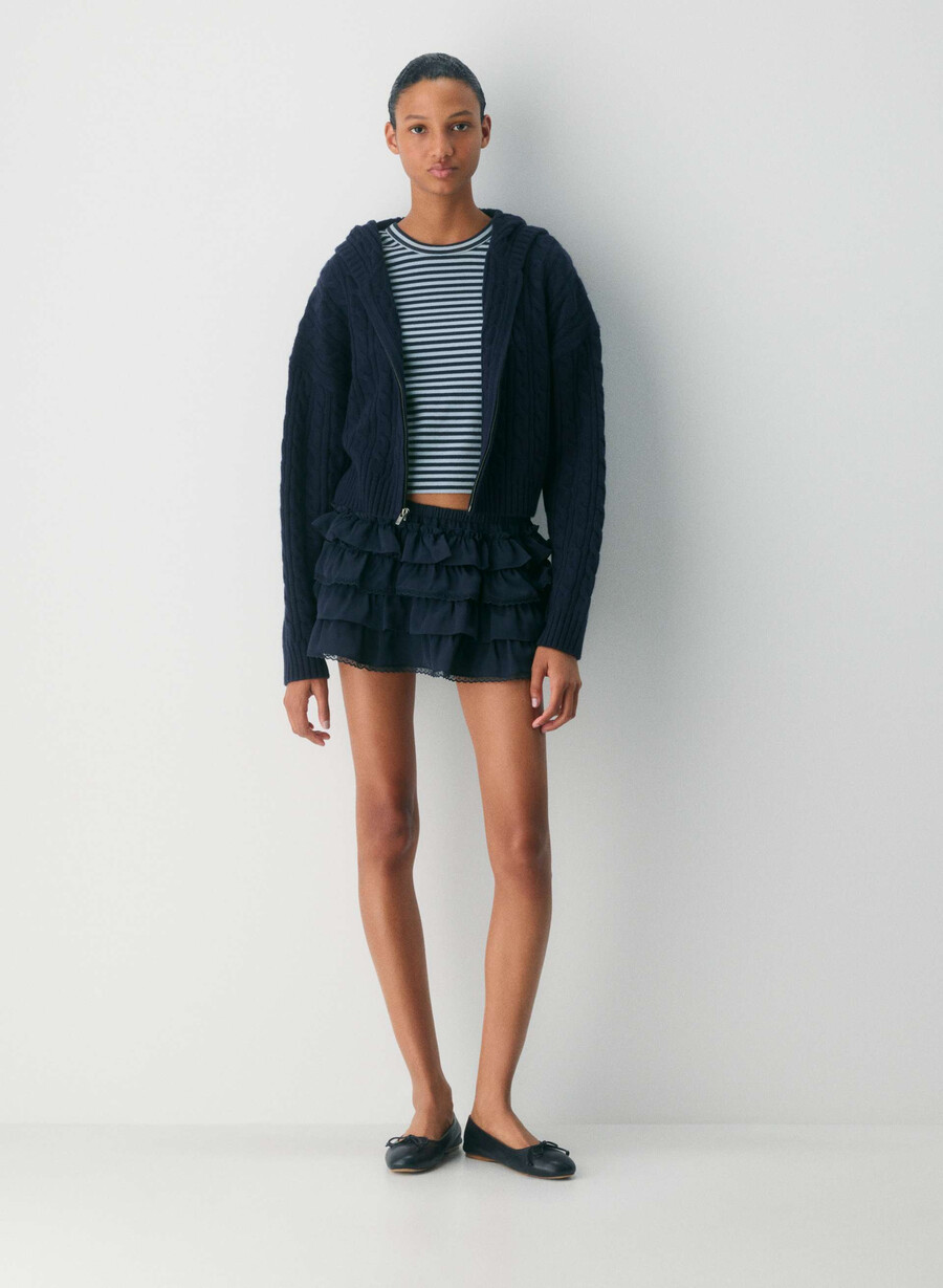 felpa con cappuccio octavia zip admiral