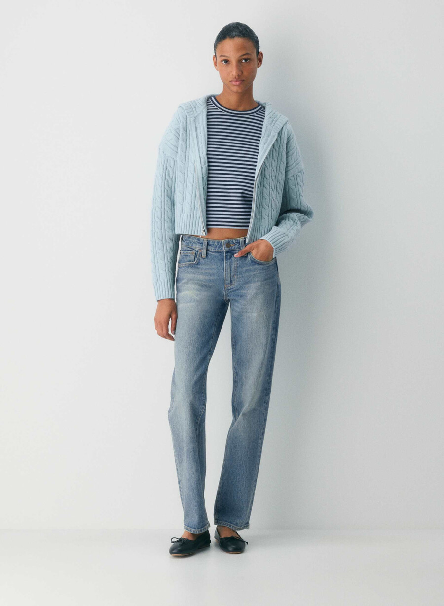 felpa con cappuccio octavia dew blue