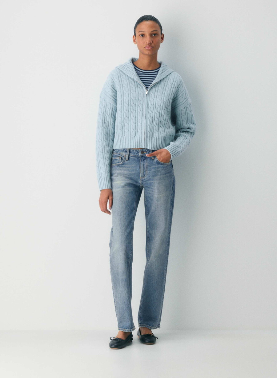 felpa con cappuccio octavia dew blue