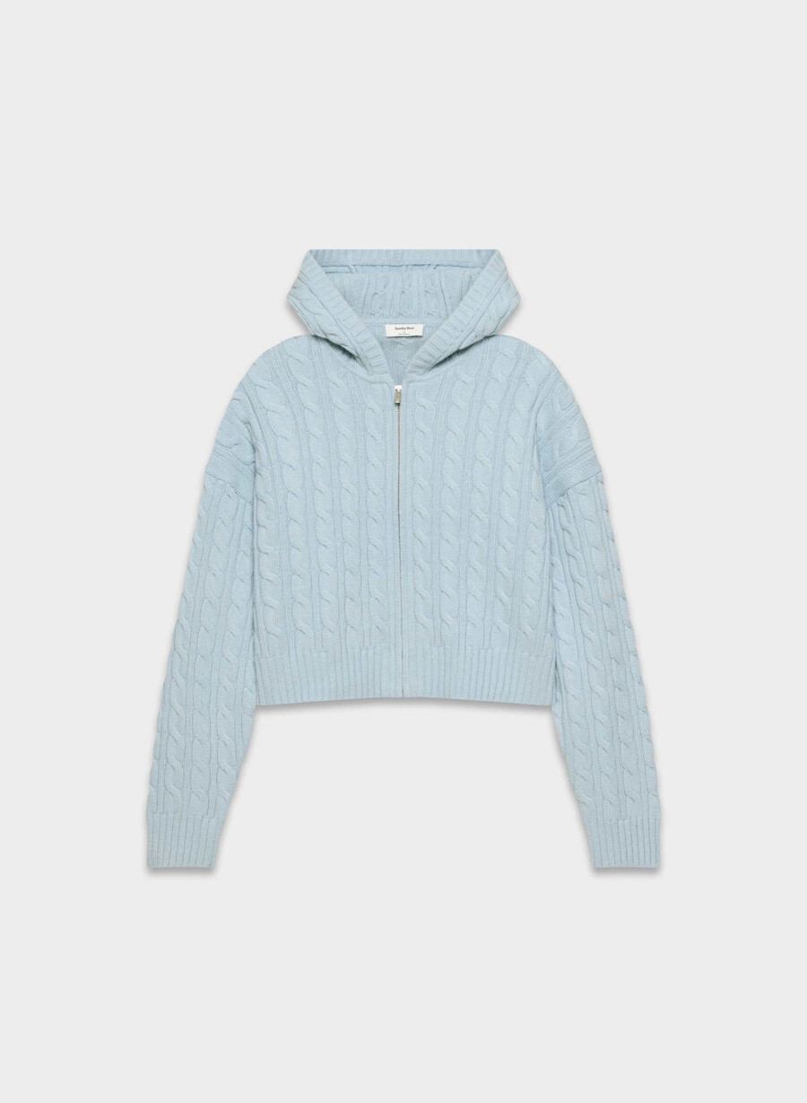 felpa con cappuccio octavia dew blue
