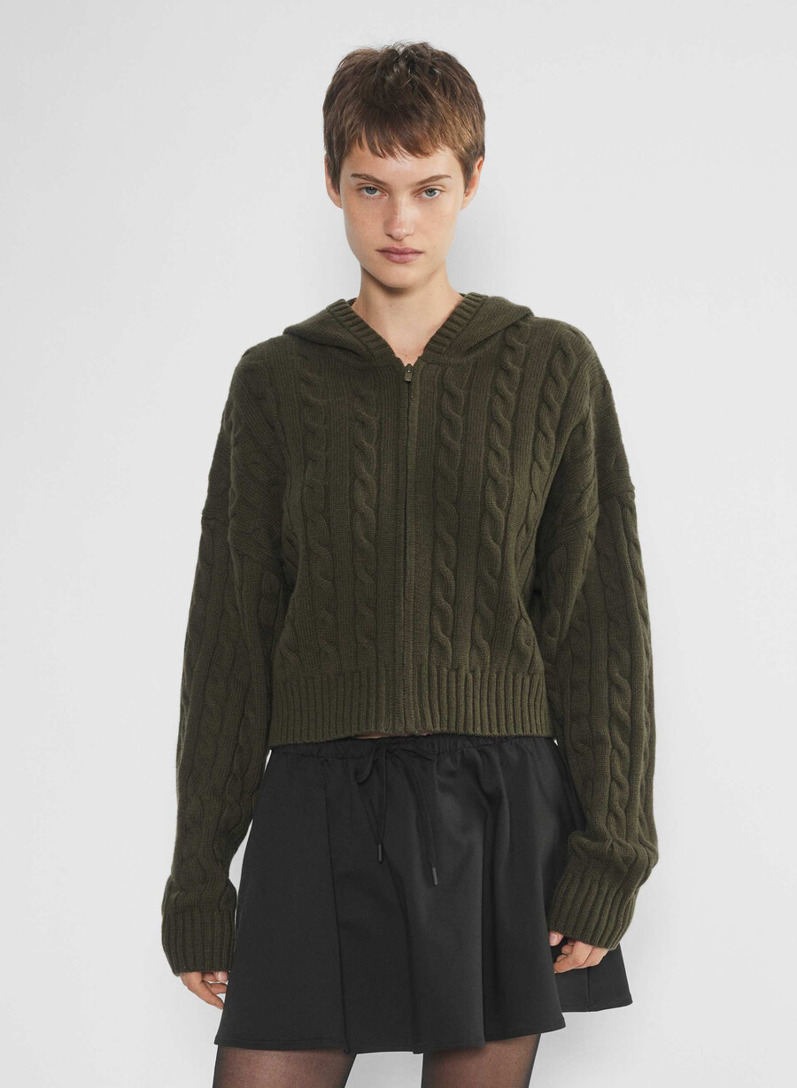 felpa con cappuccio octavia dark olive