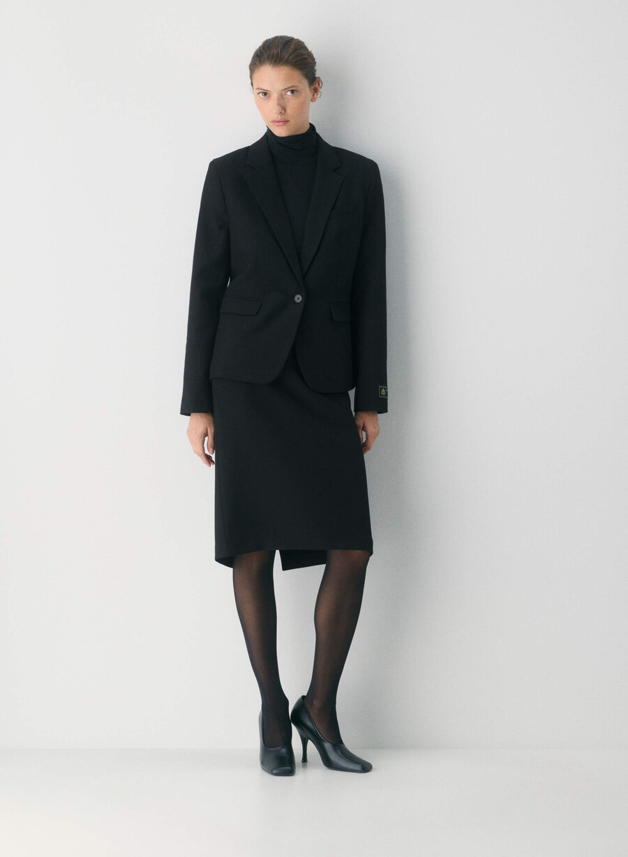 blazer in lana pelham nero