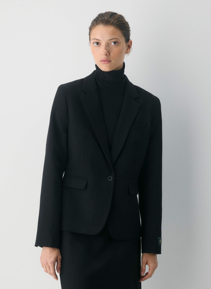 blazer in lana pelham nero