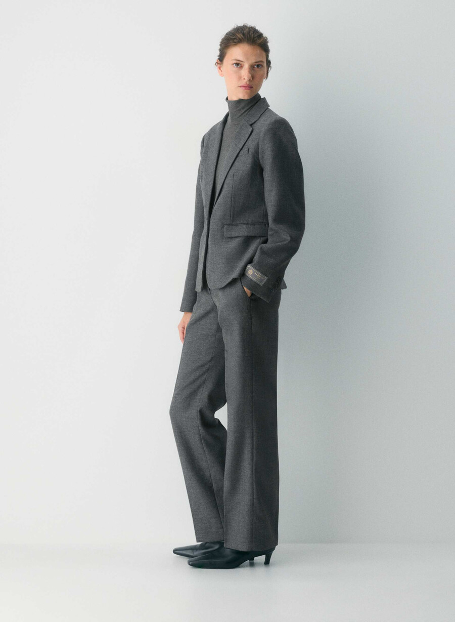 blazer in lana pelham heather charcoal
