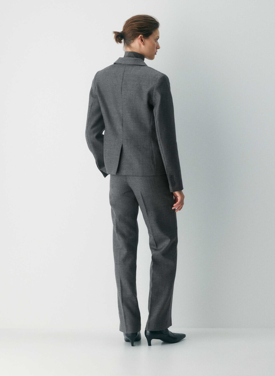 blazer in lana pelham heather charcoal
