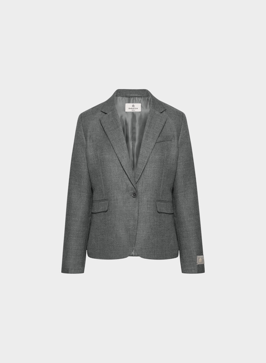 blazer in lana pelham heather charcoal
