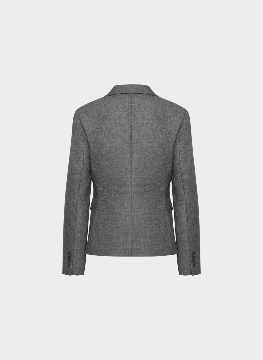 blazer in lana pelham heather charcoal